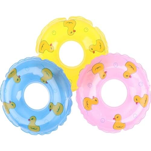 1Pcs Mini Doll Swimming Lifering Buoy Ring Toys Summer Bathing Float Lifebelt Dollhouse Accessories for Doll