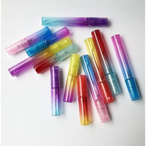Free shipping 20pcs/lot 10ml 6Colors Mist Perfume Bottles Glass Empty Bottles Refilable Mini Spray Shade Bottles For Fragrance