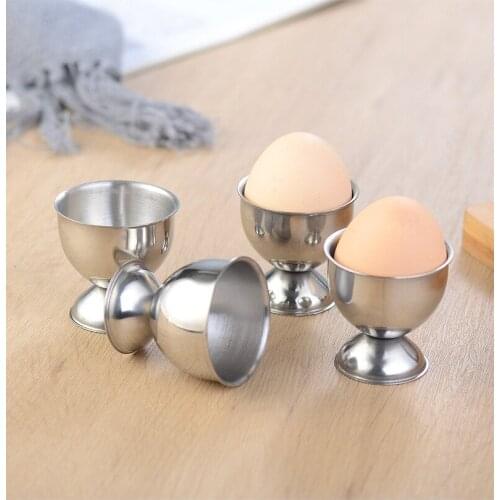 10pcs/set Egg Holder, Stainless Steel Soft Boiled Egg Cups Holder Stander, Egg Stand Storage Dishwasher Safe