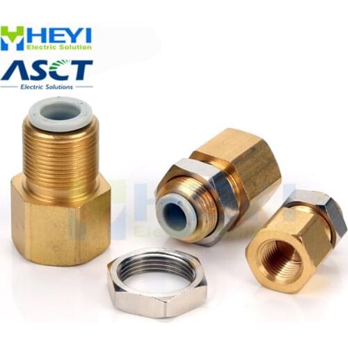 10PCS/bag Air Pneumatic Straight Bulkhead Connector 4mm-6mm OD Tube One Touch Push Into Gas Connector internal thread Fitting