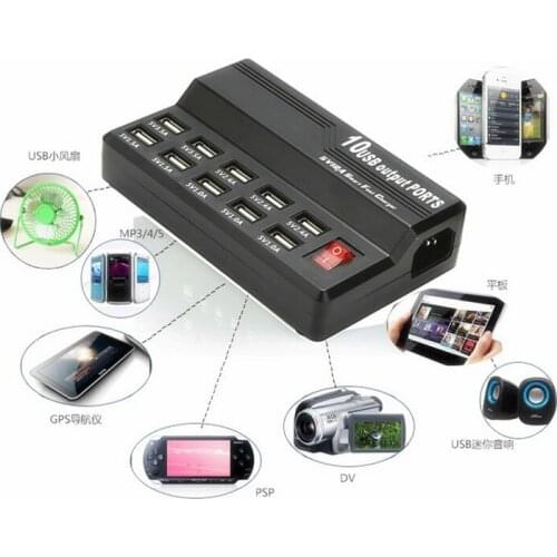 10 USB Rapid Charger/5V3.5A Adapter/5V2.4A socket/5V1.5A plug/ 5V1A Multi Port USB Charger/Wall USB Adapter/Travel USB Charger
