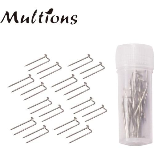 20Pcs/pack U-Pin Stainless Steel Sewing Pins Fine Satin Dressmaker Pins for Jewelry Display Quilt Applique Needles Sewing Tools