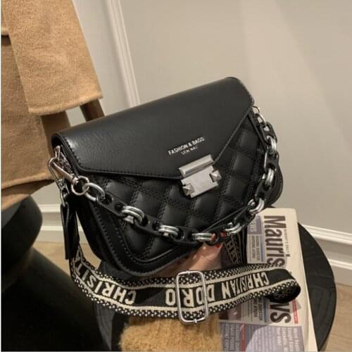 2021 Fashion womens messenger bag casual messenger bag Korean design leather womens chain shoulder womens handbag