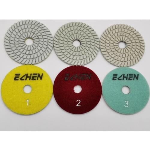 Diamond Granite wet dry Polishing Pads for granite Marble Concrete Stone Granite Tile Polishing 3 Steps 4 inch