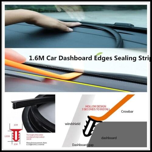 UType 1.6M Car Dashboard Strip Front Windshield Sealing Rubber Strips for Ford C-MAX Flex B-MAX Atlas Territory Formula Vertrek