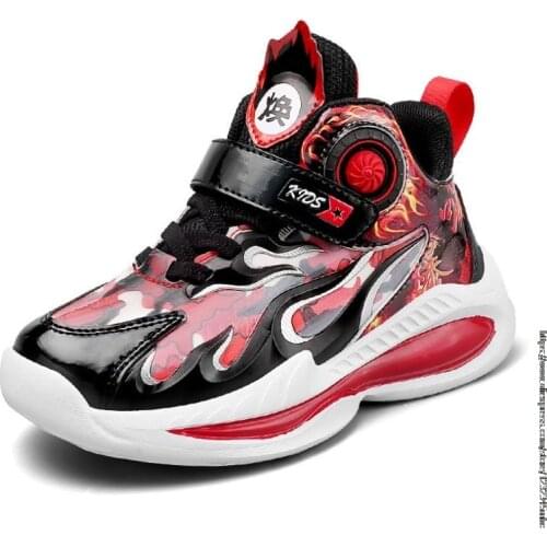 New Boys Basketball Shoes Kids Sneakers Boys SpiderMan Leather Non-slip Kids Sneakers Footwear Children Sport Shoes Outdoor Shoe