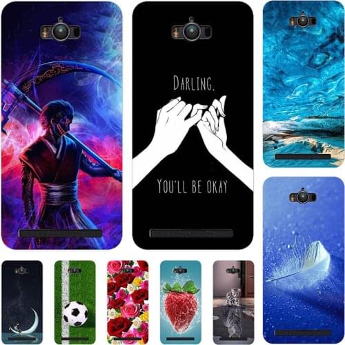 For ASUS Zenfone Max ZC550KL Z010D 5.5" Case Cartoon Pattern Soft TPU Cover Coque Animal Flower Shell