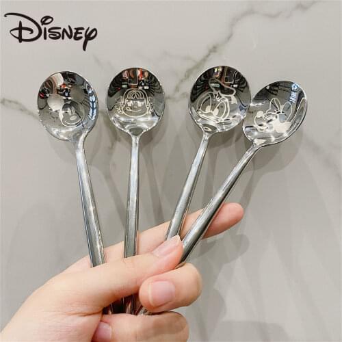 Disney i exquisite cute cartoon 304 stainless steel spoon kitchen table rice spoon Mickey Minnie western food spoon spoon