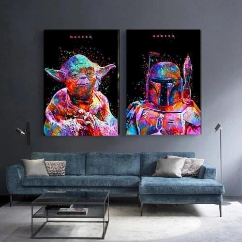 Star Wars Movie Canvas Paintings Darth Vader Yoda Posters Creative Prints Modern Art Wall Picture for Living Room Decor Cuadros