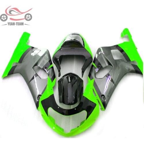 Chinese fairings kit for Suzuki GSXR750 2001 2002 2003 GSX R600 01-03 GSXR 600 750 green gray road race motorcycle fairing kits