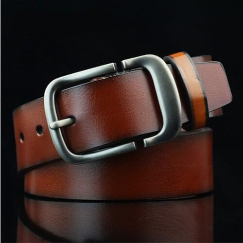 Classic Men Belt PU Leather Luxury Strap for Women Jeans New Fashion Designer Belts for Men Vintage Pin Buckle Belt