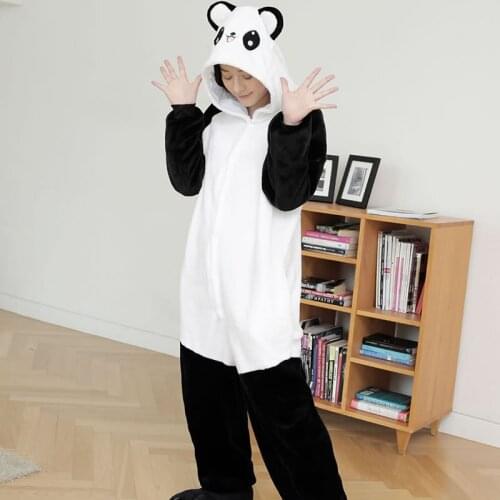 Anime Animal Panda Costume Pajamas Cosplay All jumpsuit Adult Women Men Onesie Pyjamas Party Dress