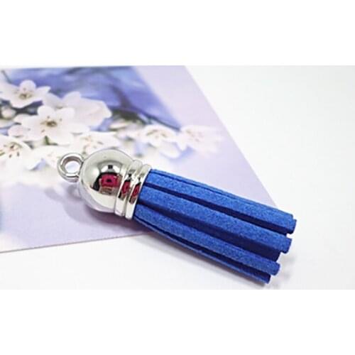 50pcs/set 38mm Leather Tassel For Keychain DIY Pendant Jewelry Findings Cellphone Straps Jewelry Fiber Fringe Suede Tassel