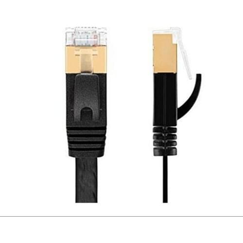 LBSC Cat7 Ethernet Flat Patch Network Cable, Shielded (STP) with Snagless Rj45 Connectors-1M2M3M5M7.5M15M30M
