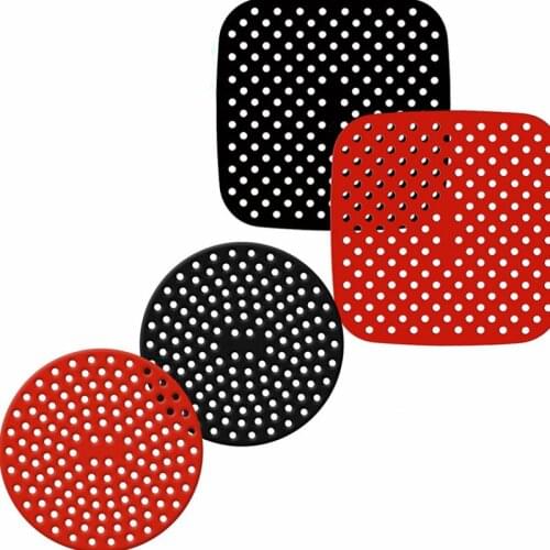 Reusable Air Fryer Liner Round Baking Pads Food Grade Silicone Square Baking Tools Silicone Oil Mats Bun Cake Grilled Saucer