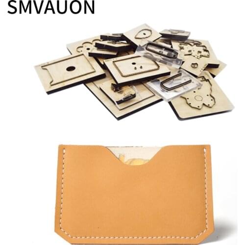 Fashion Card Bag Wood Die Cutting 2021 Diy New Leather Cardholder Cutting Die Knife Mould For Leather