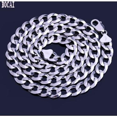 2020 fashion new car flower hip hop silver necklace for man silver chain s925 sterling silver Cuban chain