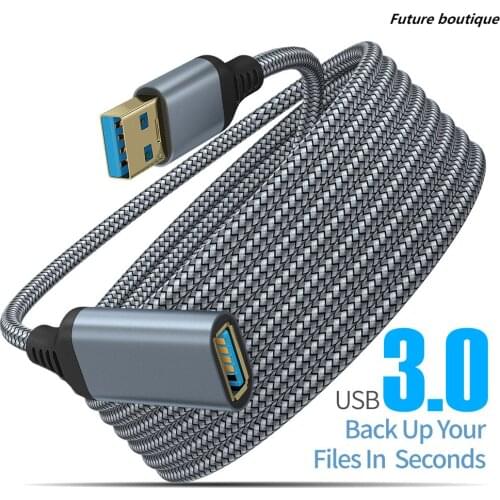 Nylon Braided USB 3.0 Male-To-Female High-Speed Transmission Data Cable Computer Camera Printer Extension Cable