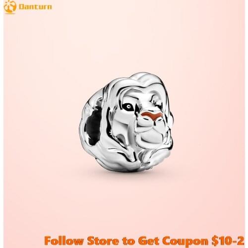 New 925 Sterling Silver Beads The Lion King Simba Charms Charms fit Original Pandora Bracelets Women DIY Jewelry