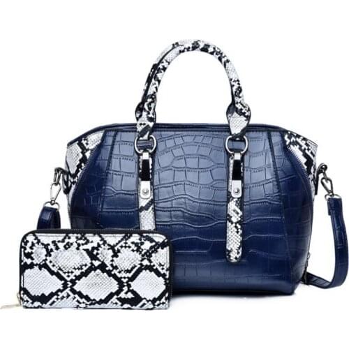 2021 summer new fashion single shoulder bag snake skin pattern female handbag messenger bag two-piece mother and daughter bag