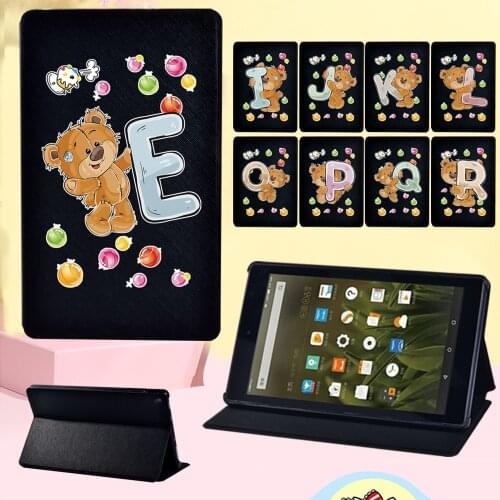 New Tablet Case for Amazon Fire 7 (5th/7th/9th)/HD 8(6th/7th/8th/10th)/HD 8 Plus 2020/HD 10(5th/7th 9th) Cute Letter Cover Case