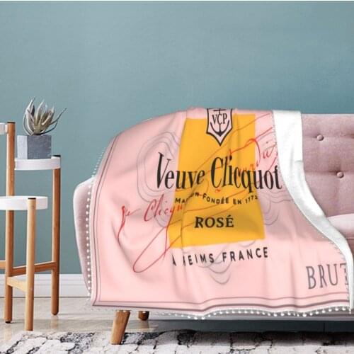 Veuve Clicquot Champagne Cover Blanket Fashion Blanket Sofa Blanket Single Printed Blanket Quilt Bedding-hy03