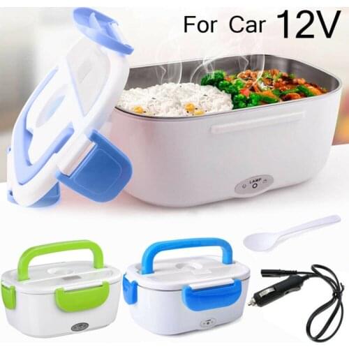 12V Portable Car Heated Lunch Box Heating Keeing Warm Bento Boxes Food Container Warmer Stainless Steel Lunch Box