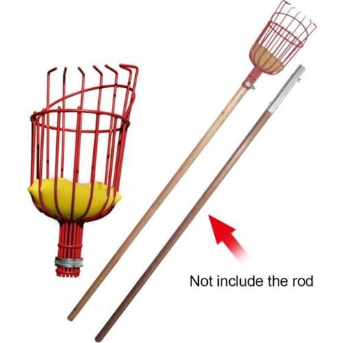 34*15cm Fruit Picker Steel Red Fruit Collector Convenient to Harvest Fruit Picking Gardening Tools