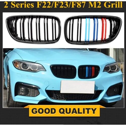 F22 M2 Look Grille Replacement Front Bumper Grill Racing Grills For BMW 2 Series F22 M235i 218i 220i 2014 2015 M Colour