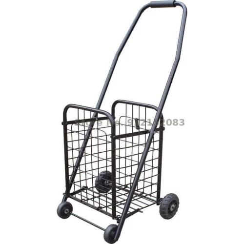 Elderly Grocery Shopping Cart, Small Cart, Household Folding, Portable, Hand-push Supermarket Shopping Cart, Trolley, Net Red Ha
