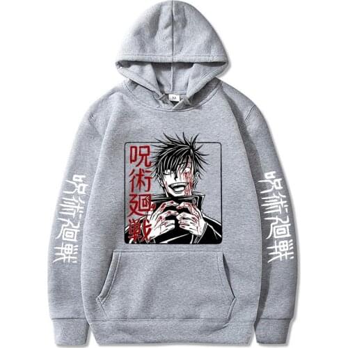 Harakuju Jujutsu kaisen Printed Hooded Sweatshirt Casual Jujutsu kaisen Pullover Long Sleeve Hoodie anime Jujutsu kaisen hoody