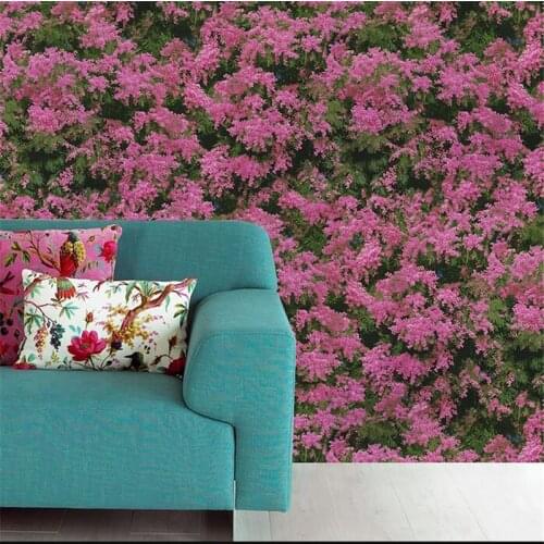 Wellyu papel de pared обои Simple garden flowers purple net red wallpaper porch living room bedroom new clothing store wallpaper
