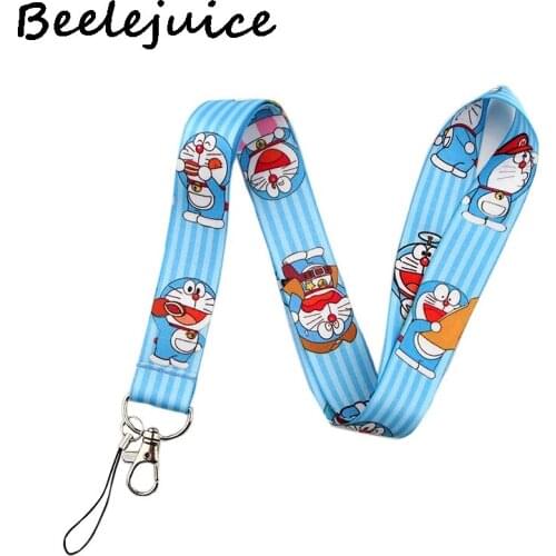24pcs Doraemon anime Classical Style Lanyard For keys The 90s Phone Working Badge Holder Neck Straps Phone Ropes webbings ribbon