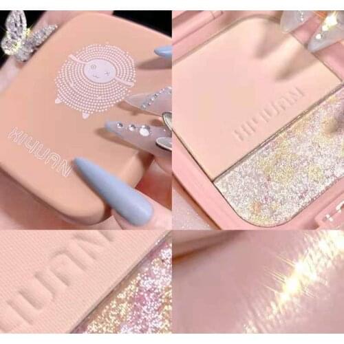 3 Color Highlighter Facial Bronzers Palette Shimmer Pink Powder Makeup Glow Face Contour Illuminator Highlight Pallet Cosmetics