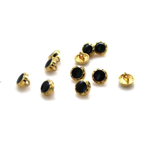 50pcs/lot 10mm Sewing Metal Buttons gold Tone shank Round button