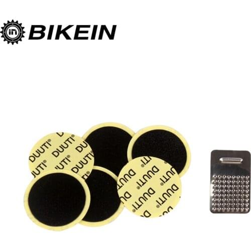 6pcs Without Glue Bicycle Inner Tire Patches 25*25mm + 1pcs Frosted Sheet Mountain/Road Bike Tyre Puncture Fast Repair Tools Kit