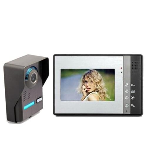 7 TFT LCD Monitor Wired Video Door Phone Intercom System