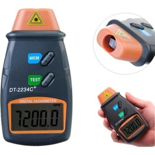 DHL 50Set Digital Tachometer RPM Meter Non-Contact 2.5RPM-99999RPM LCD Display Speed Meter DT2234C DT2234C+ Tester Speed
