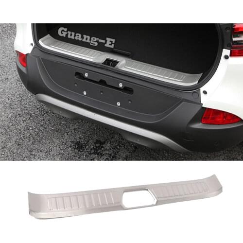 For Renault Kadjar 2016 2017 2018 2019 Car Inner Inside Rear Bumper Trim Stainless Steel Scuff Sill Trunk Plate Pedal 1pcs
