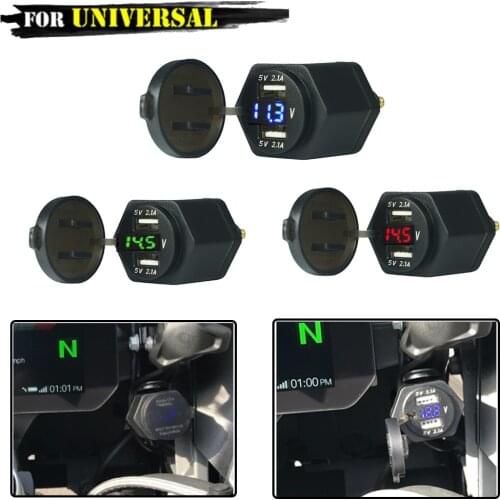 Motorcycle Dual USB Charger DIN Hella Plug For BMW R1250GS F900XR G310GS For Tiger 800 XCX Explorer 1200 For Ducati Multistrada