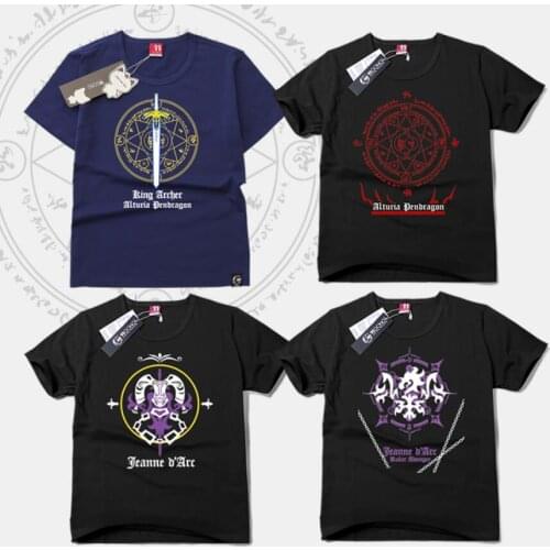 Fate grand order fate zero arcel saber Avenger cosplay costume ruler sword cool hero tshirt t shirt tee
