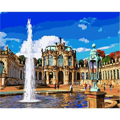 Landscape Framed Pictures DIY Painting By Numbers DIY Oil Painting On Canvas Home Decoration Drop Shipping GX26261 40X50CM