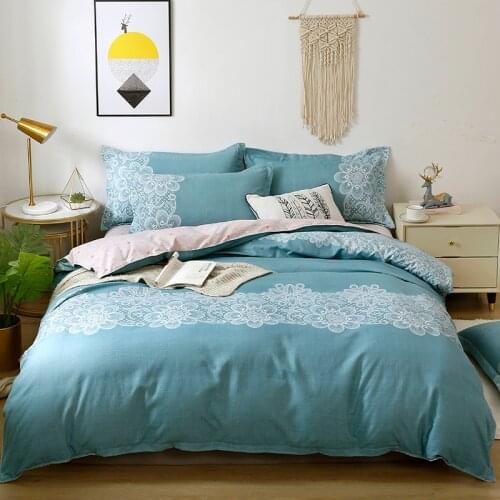 3/4pcs Home Bedding Set Printing Duvet Cover Bed Flat Sheet Pillowcases Bedroom Bedclothes Bedding Set Home Textile