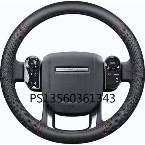 For Land Rover leather steering wheel cover Range Rover Freelander 2/3Discovery Sport4/5 velar leather grip cover