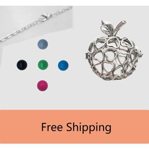 Mexico Chime Music Angel Ball Caller Locket Necklace Vintage Pregnancy Necklace Aromatherapy Essential Oil Diffuser Accessories