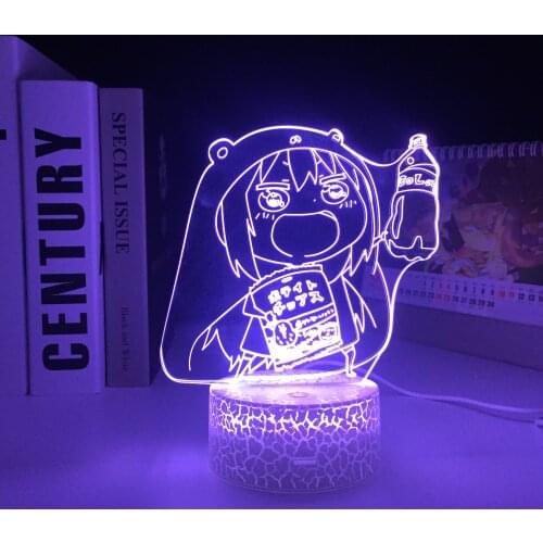 Cute Teenage Girl Toasting Animation Peripherals 3D LED Lamp for Home Decor Couple Children Festival Birthday Gifts Night Light