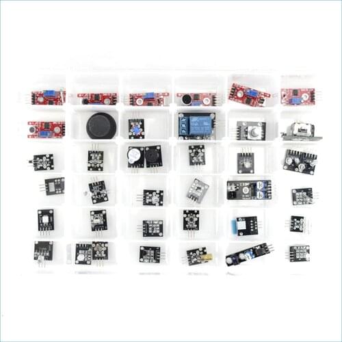 S ROBOT 37pcs Sensor Module Board Set Kit For Arduino Diy Kit Raspberry Pi 3/2 Model B 37 in 1 Sensors Kit EC6
