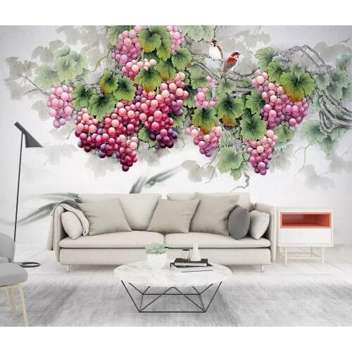 Bacal Photo Wallpaper 3D Fruit Spray Wall Painting Kitchen Restaurant Self-Adhesive Waterproof Thicken Wall Stickers Wallpaper