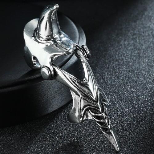New Fashion Men Boys Punk Gothic Rock Scroll Joint Armor Knuckle Metal Full Finger Rings Silver Color Cospaly DIY Ring Jewelry