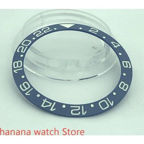 Brand new high quality 38mm pearl rotating luminous watch bezel blue suitable for self-winding 40mm case mens watch